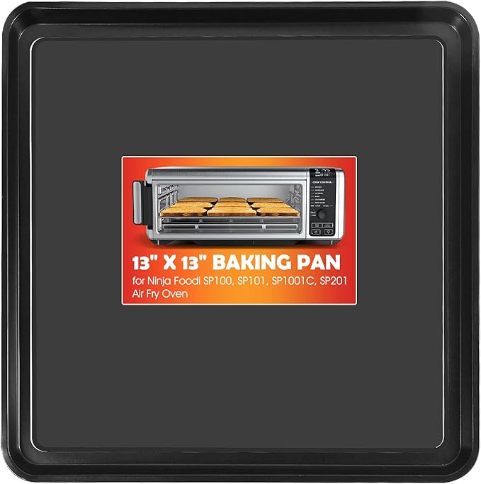 Ericair 13" × 13" Nonstick Baking Sheet, Replacement Baking Pan for Ninja SP100, SP101, SP1001C, SP201 Foodi Air Fry Oven, Baking Tray for Ninja Foodi 8-in-1 Air Fry Oven
