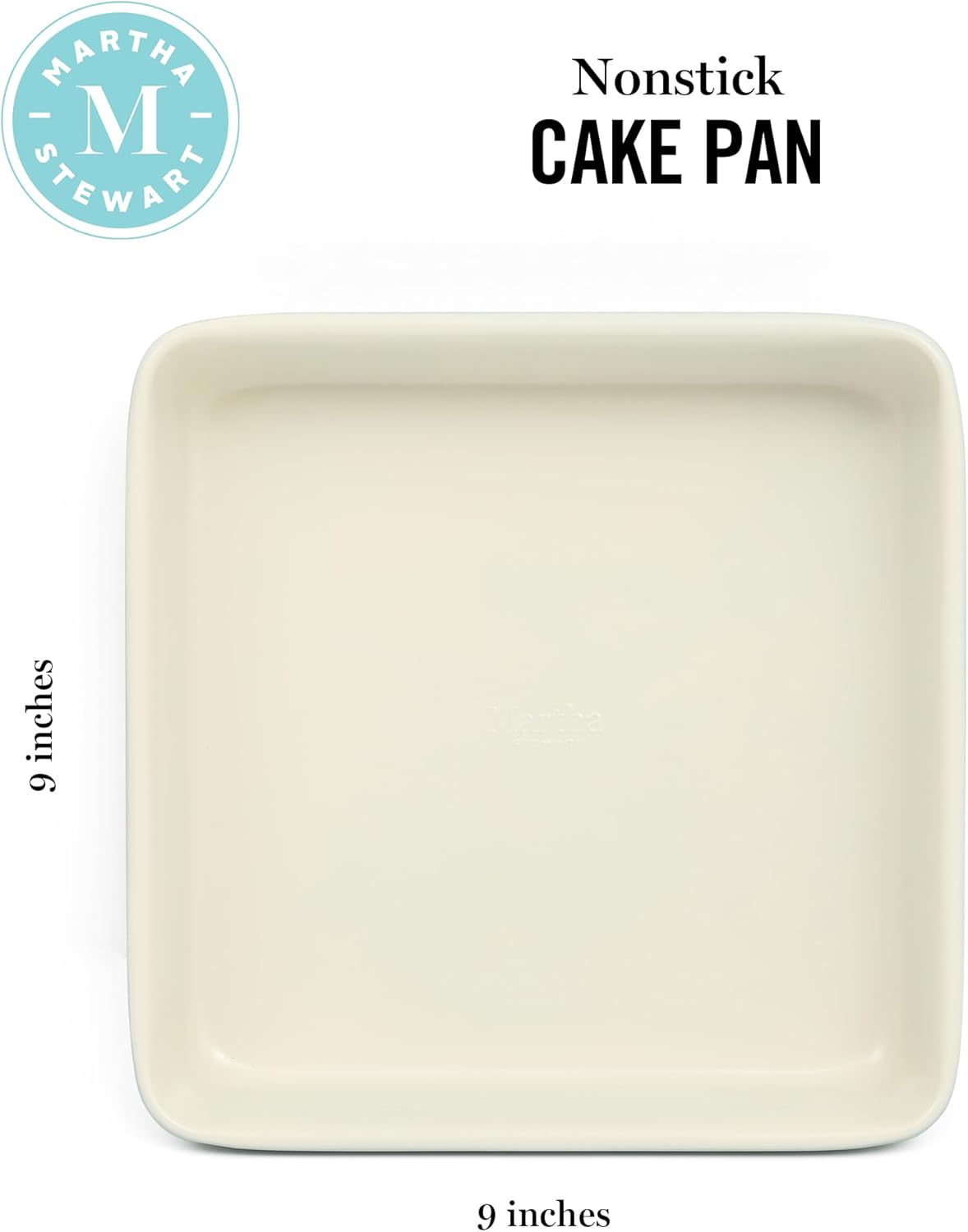 Martha Stewart Gallen 9 Inch Square Nonstick Carbon Steel Cake Pan - Teal