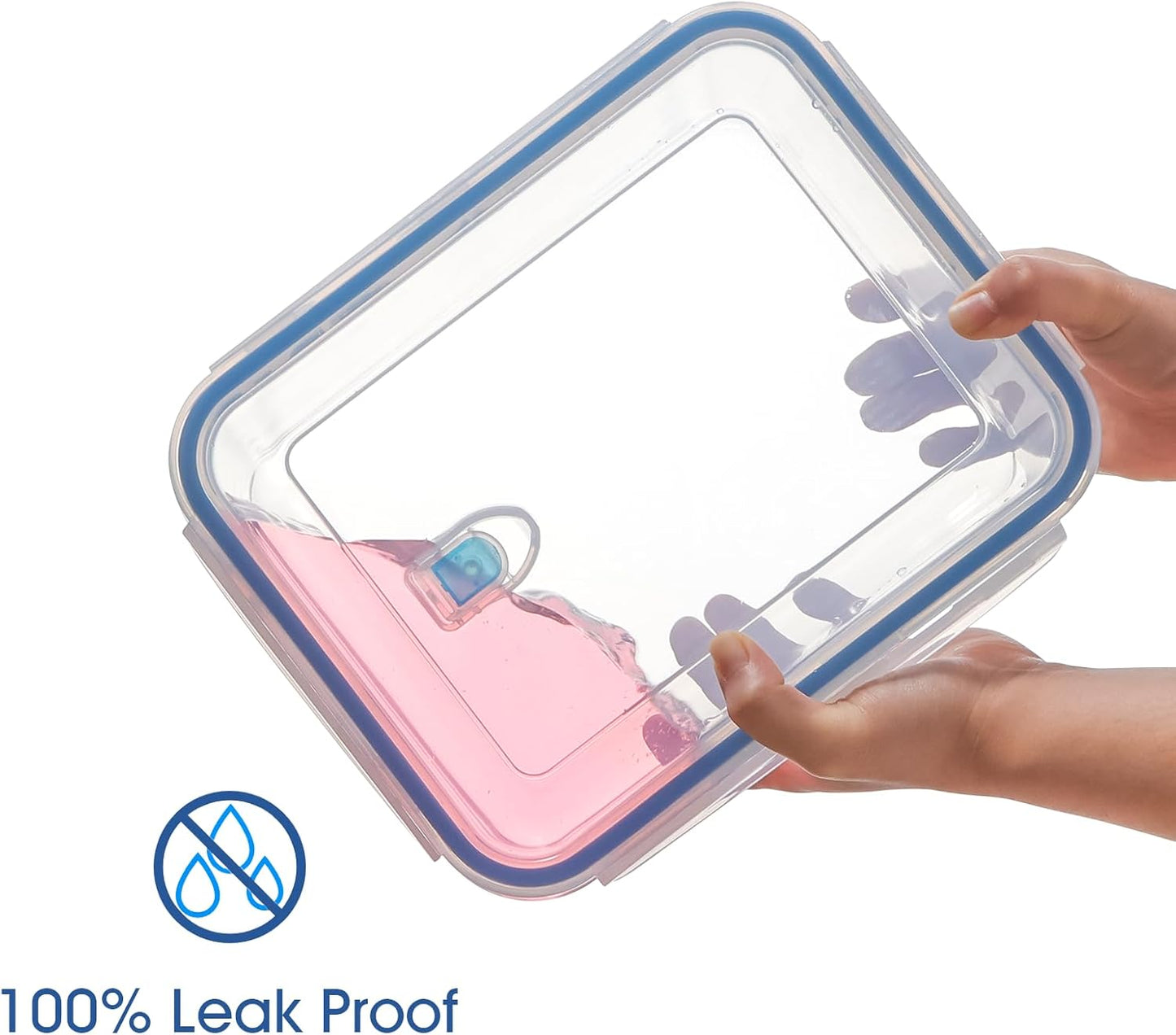 NUTRIUPS 3.3L Large Glass Food Storage Containers, Rectangular Meal Prep Containers, Food Storage Containers