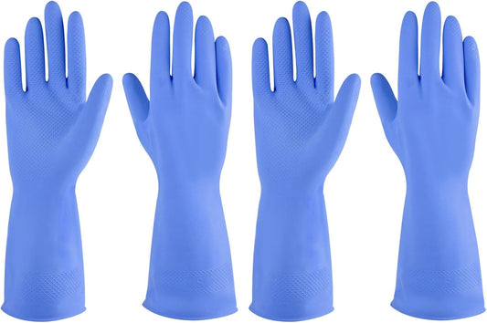 Rubber gloves dishwashing 2 or 4 Pairs for Kitchen,Cleaning gloves for household Reuseable.