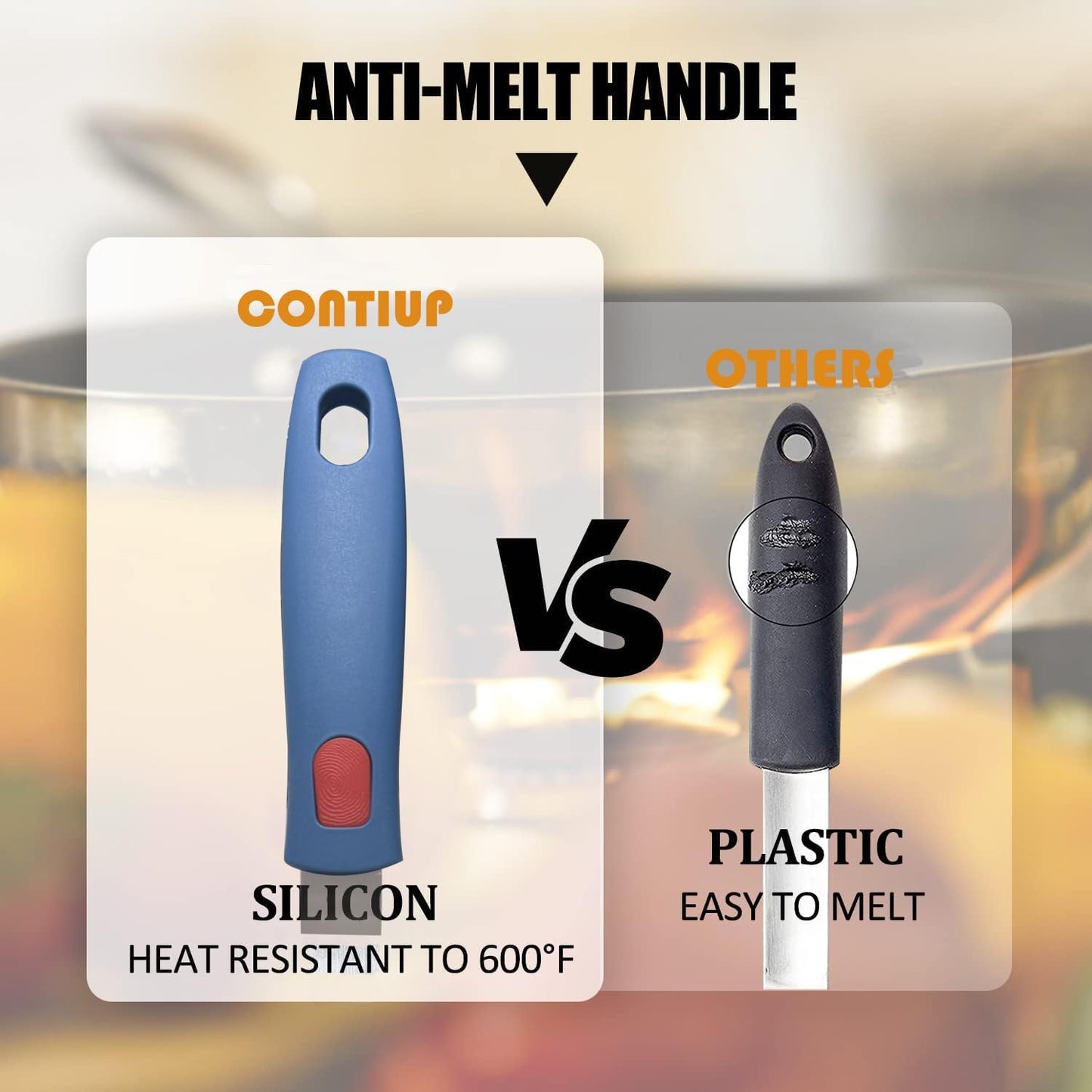 Silicone Spatula Turner, High Heat Resistant Rubber Baking Spatula, Non-Stick Slotted Wide Fish Slice Spatulas for Cooking, Large Kitchen Utensil for Pancake Omelette Egg - Hazy Blue