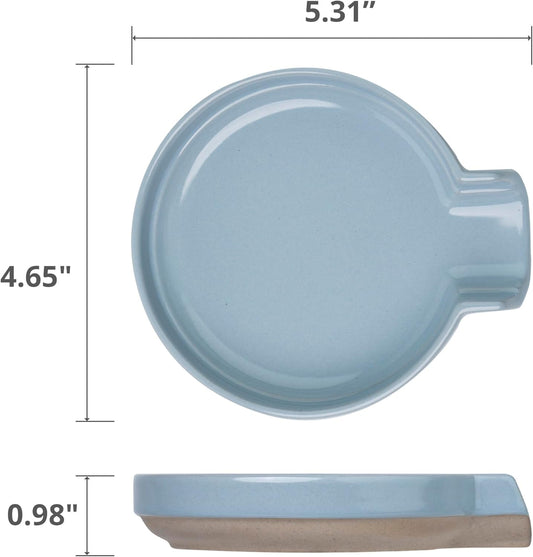 Oscar Ceramic Spoon Rest Minimalist Drip-Free – Heat-Resistant Utensil Holder for Stove, Countertop, or Coffee Bar – Glazed Stoneware Kitchen Spoon Tray – Dishwasher Safe