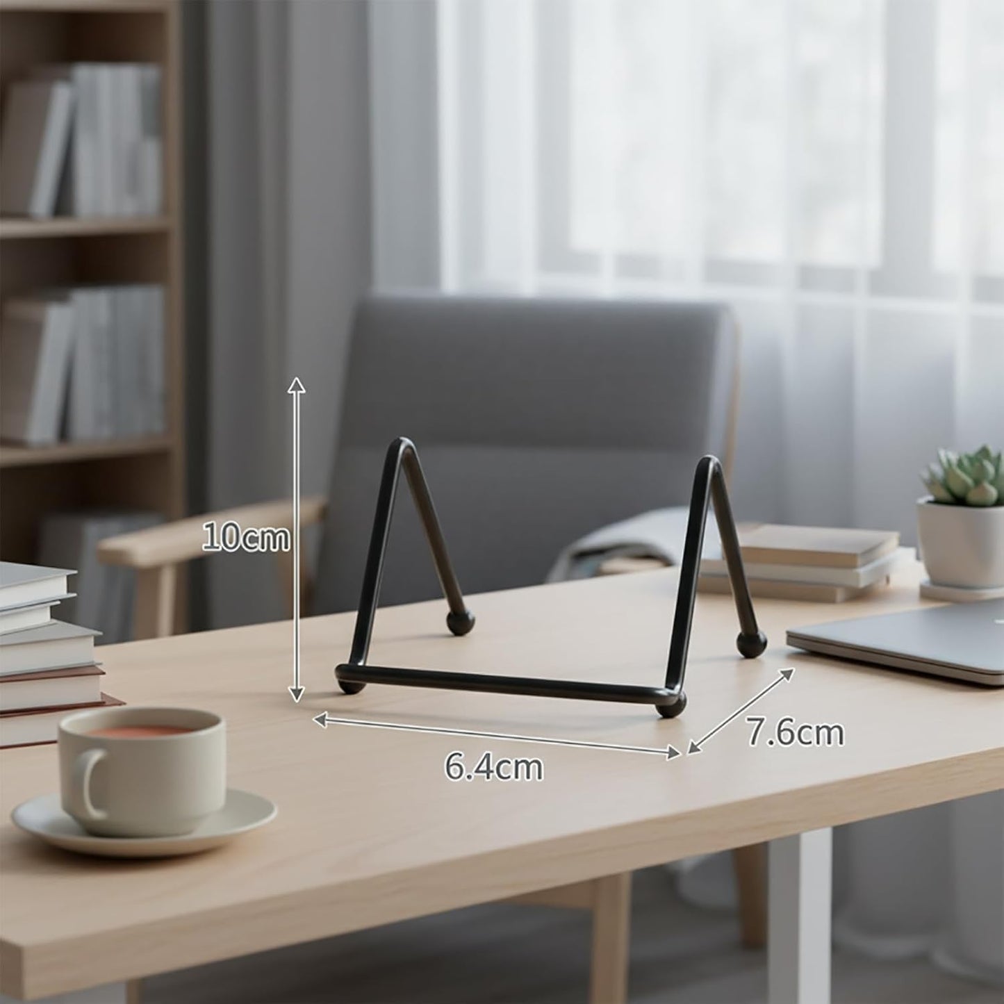 4 Pack Easel Stand, Multi - Purpose Holders for Picture Frames, Plate Display & Bookshelf Decor, Great for Photo Frames & Cookbook Stands