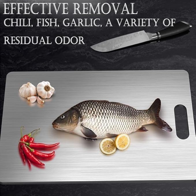 Katuchef Titanium Cutting Board, 2025 Pure Cut TitanIum Cutting Boards for Kitchen, Safe Durable Extra Large Cutting Board for Meat Fruit Vegetable (set of 3)