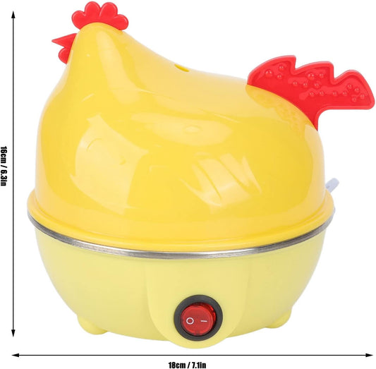 Electric Egg Boiler, Chicken Shape Egg Cooker, Multifunction Chicken Shape Rapid Egg Boiler, 7 Egg Capacity Automatic Shut Off Mini Breakfast Machine