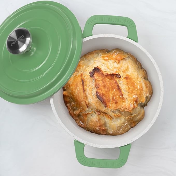 small soup pot with lid,2.6 Quart Granite Casserole Small Soup Pot Pasta Cooking Pot,Dual Handles, Small-Duty Cookware for Braising, Cook soup