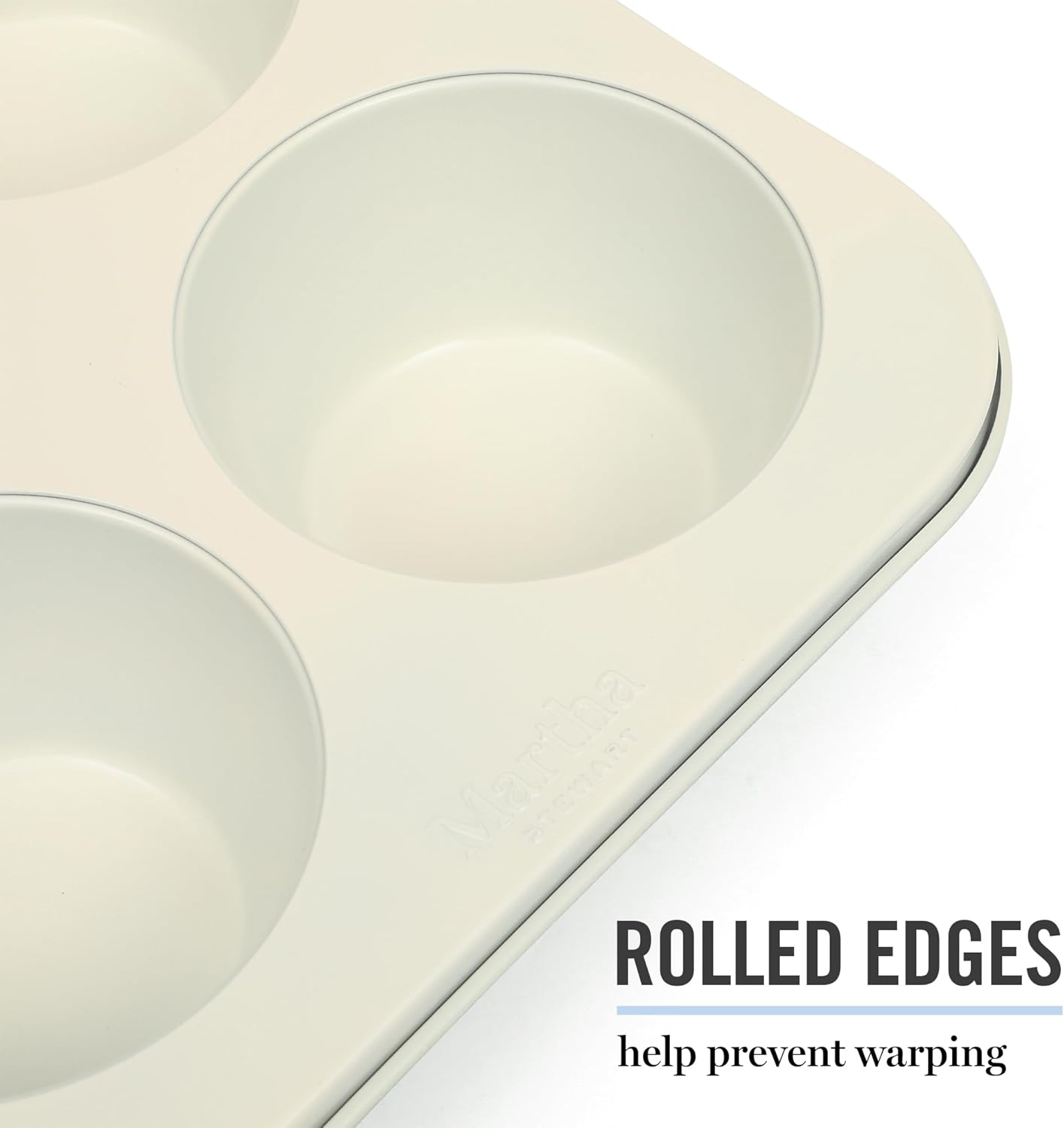 Martha Stewart Gallen 6 Cup Nonstick Carbon Steel Muffin/Cupcake Pan - Teal