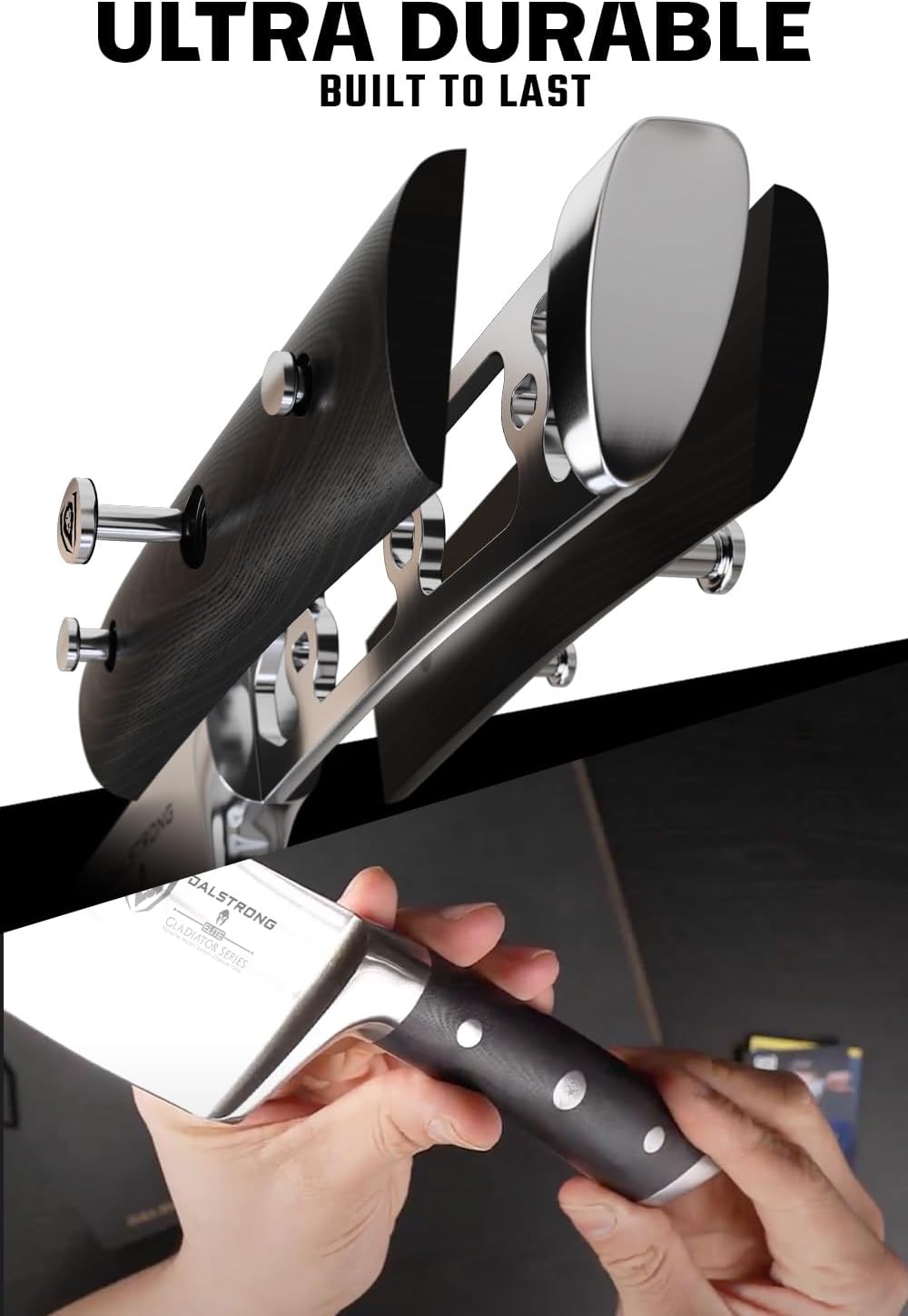 Dalstrong Chef Knife - 6 inch - Gladiator Series Elite - Forged High Carbon German Steel - Razor Sharp Kitchen Knife Gift - Full Tang - Black G10 Handle - Sheath Included - NSF Certified