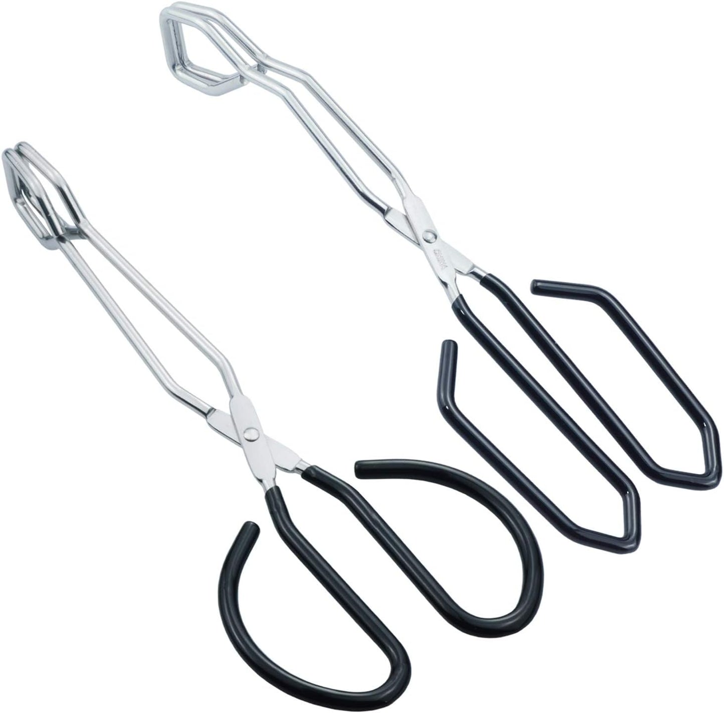 Scissor Style Tongs 10-Inch and 11-Inch Set Stainless Steel Wire Tongs, Set of 2