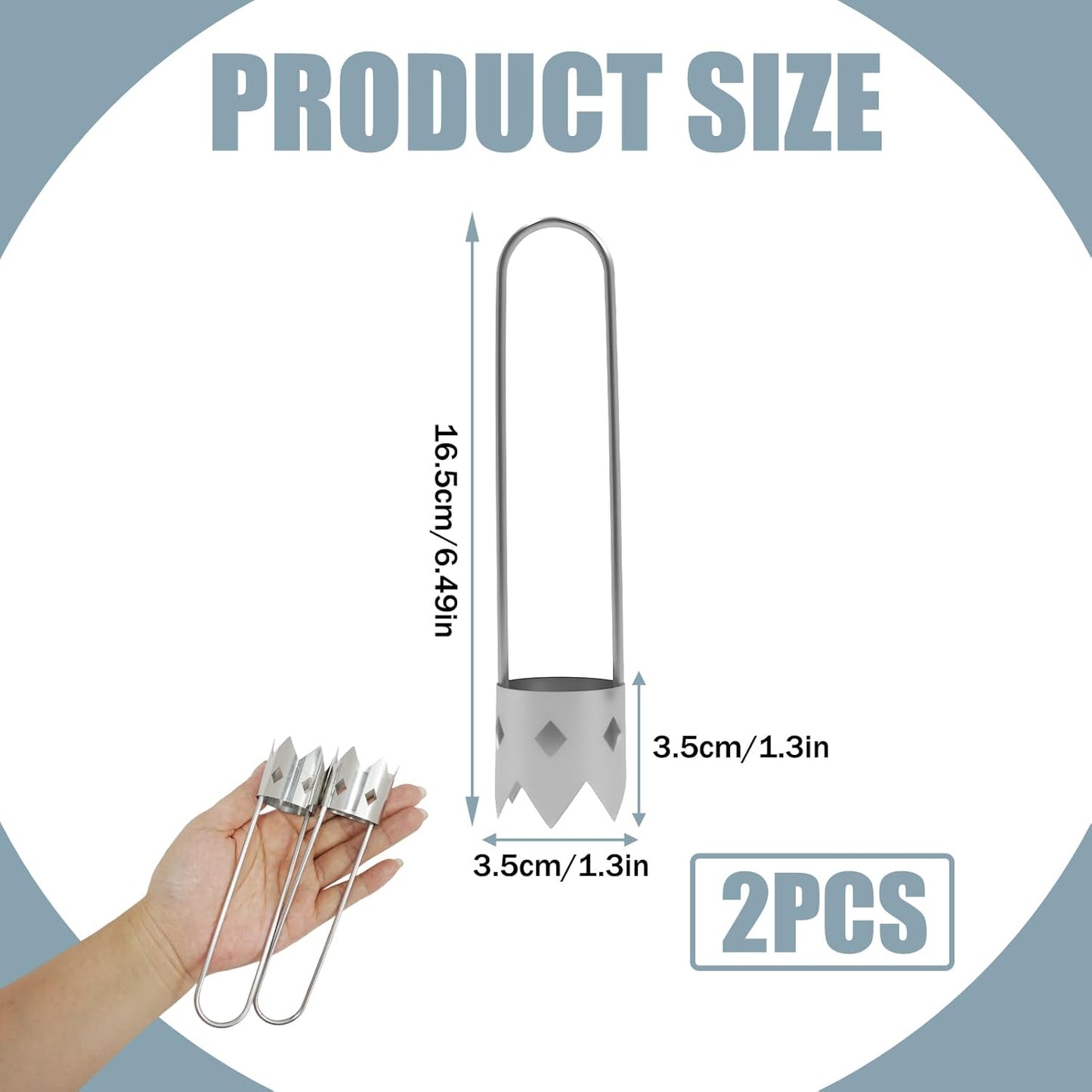 Red Bell Pepper Corer, 2Pcs Pepper, Pineapple, Pear, Apple Corer - 304 Stainless Steel Multifunctional Fruit And Vegetable Core Remover