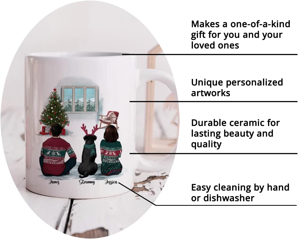 Gossby Personalized Dog Mug - Life is Better with a (Couple Dog) Customizable for Parents Christmas Vibe Mom, Dad Gift Names, Breeds (GBMUG146VAR315)