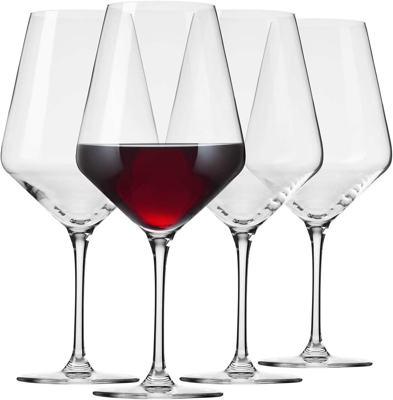 Krosno Crystal Red Wine Glasses | Set of 4 | 24.7 oz | Avant-garde Collection | Ideal for Home, Restaurant and Party | Dishwasher Safe | Lead-Free Crystal Glass