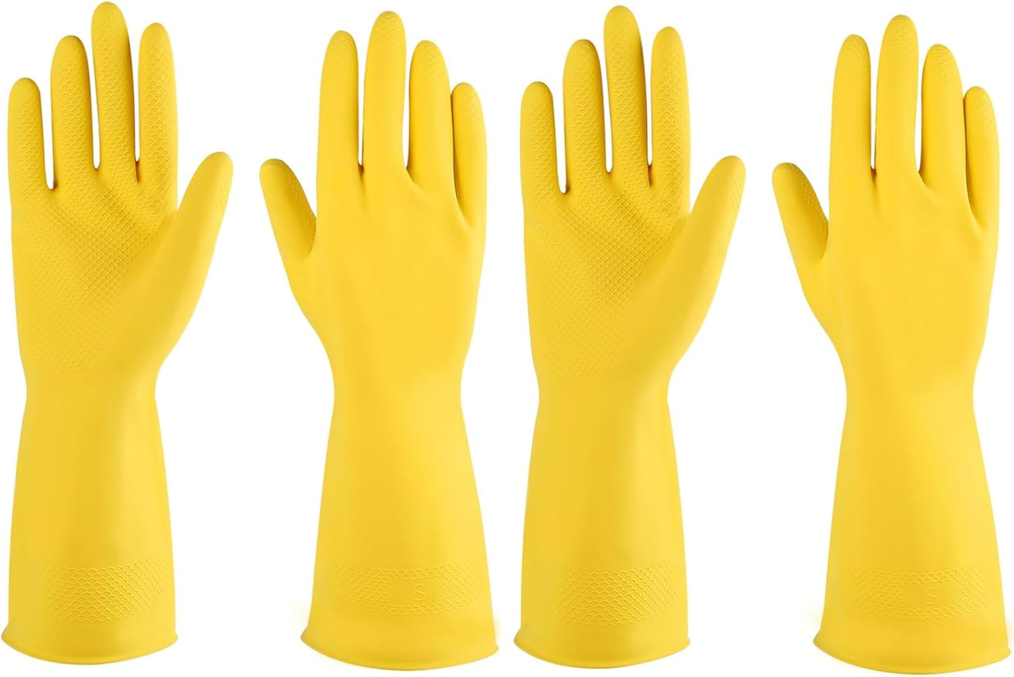 Rubber gloves dishwashing 2 or 4 Pairs for Kitchen,Cleaning gloves for household Reuseable.