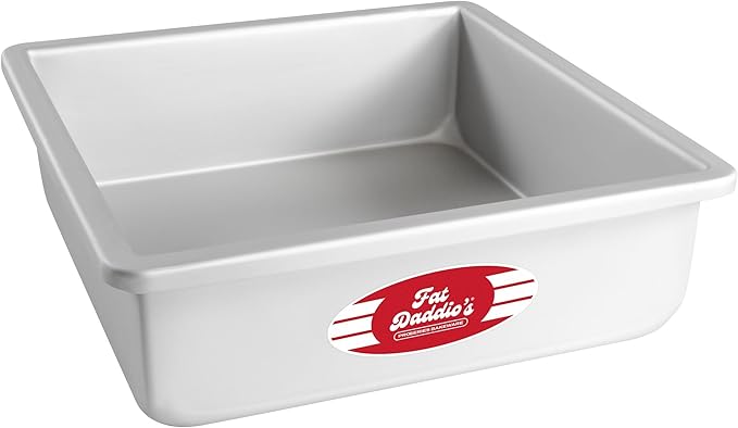 Fat Daddio's PSQ-993 Anodized Aluminum Square Cake Pan, 9 x 3 Inch