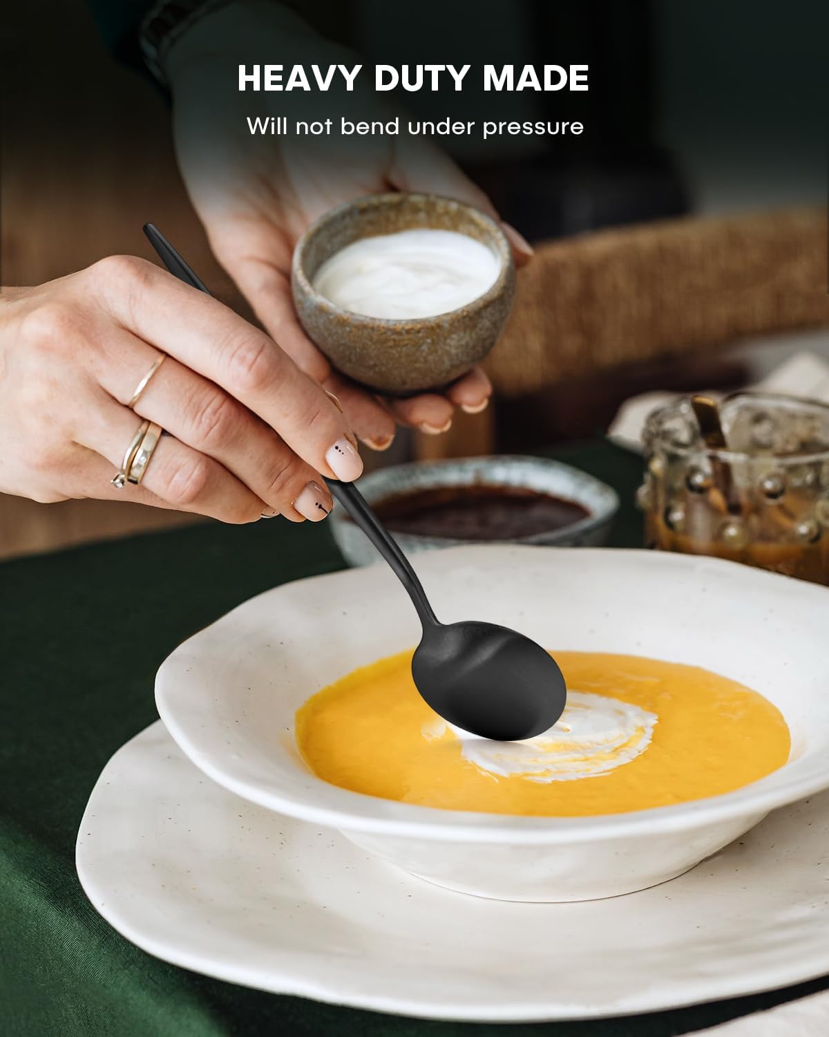 EUIRIO 60-Piece Silverware Set for 12, Stainless Steel Flatware Set Matte Black Grey, Modern Brushed Thick Cutlery Set with Spoons Forks and Knives, Utensil Set for Home Kitchen Hotel, Dishwasher Safe