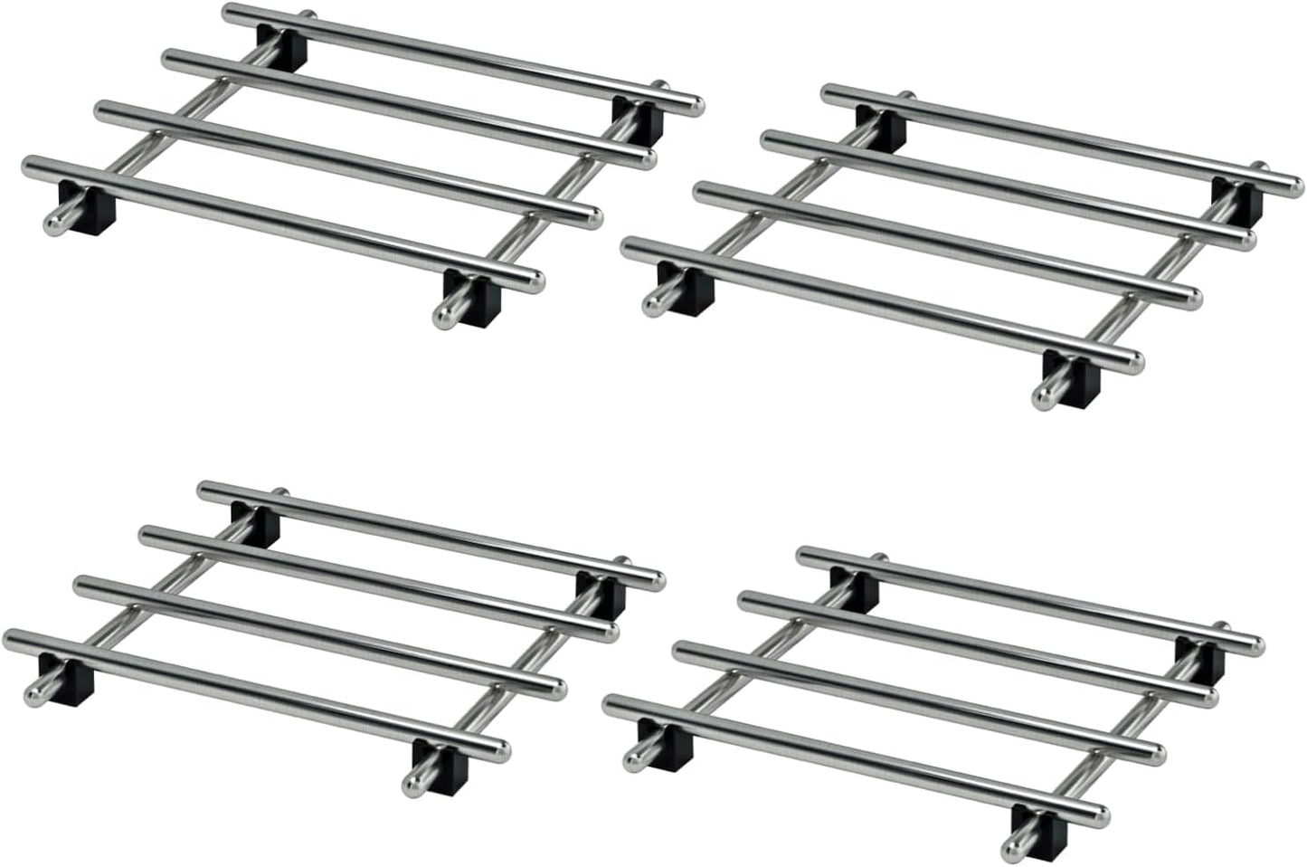 4Pcs Stainless Steel Trivet for Hot Dishes, Lightweight Metal Trivets for Hot Pots and Pans, Metal Cooling Rack, Heat Resistant Mats for Countertop Cooling, Cooking Baking Pans Holder, 7"x7"