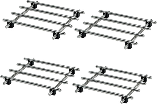 4Pcs Stainless Steel Trivet for Hot Dishes, Lightweight Metal Trivets for Hot Pots and Pans, Metal Cooling Rack, Heat Resistant Mats for Countertop Cooling, Cooking Baking Pans Holder, 7"x7"