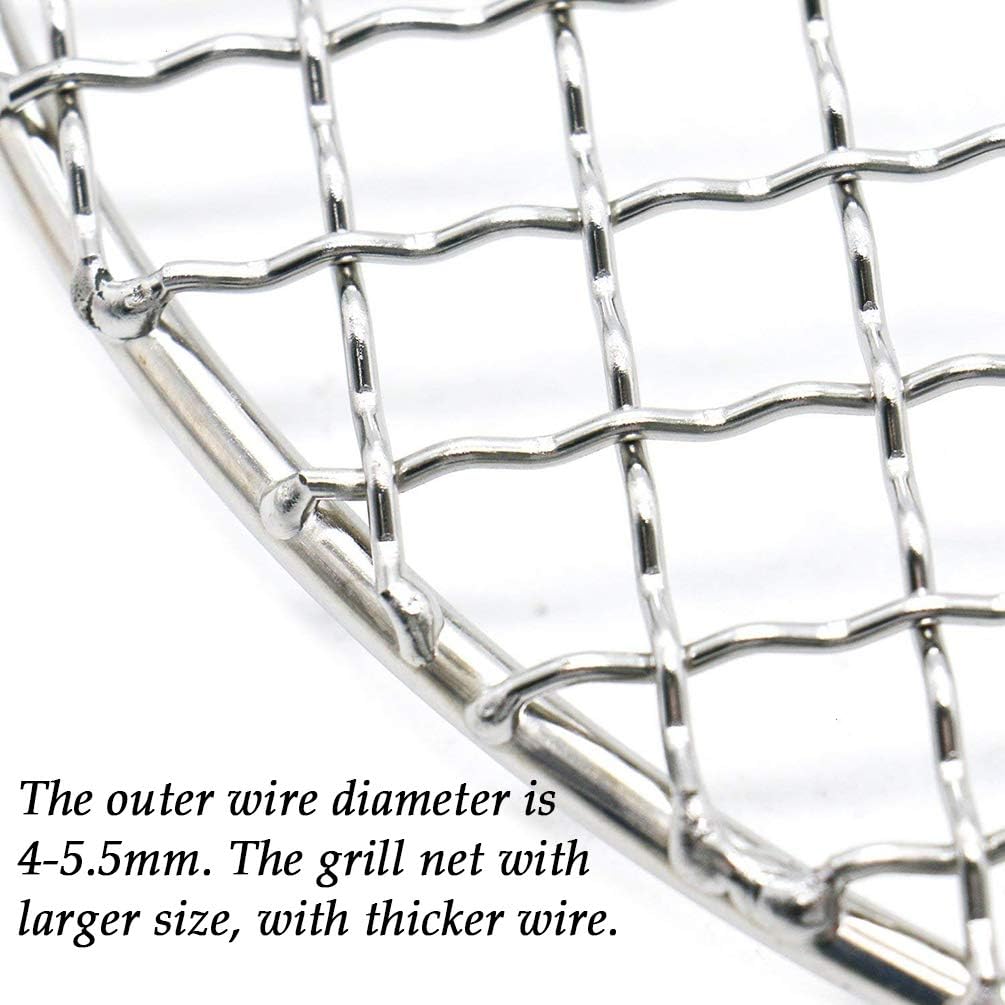 Cooling Rack with Legs Dia 7" Round Stainless Steel Cross Wire Barbecue Carbon Baking Net Grill Pan Grate for Instant Pot/Pressure Cooker/Oven (180mm/7)