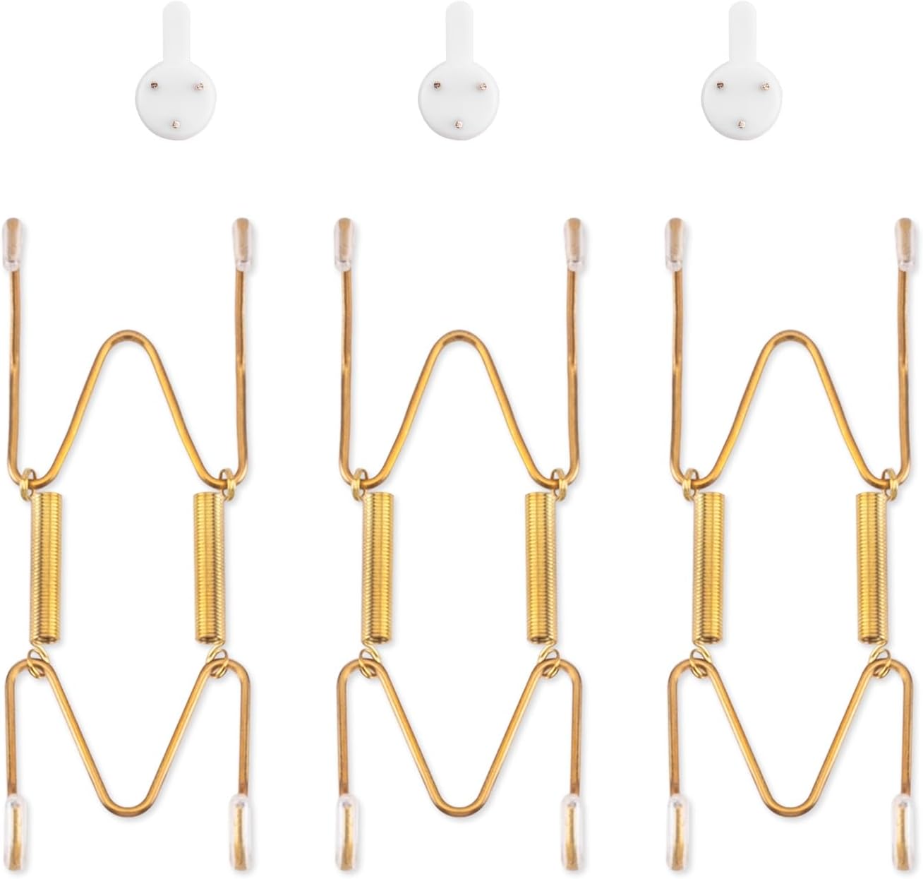 Bilillo 3 Pack Plate Hangers for The Wall, Suitable for 4-5 inch Art Plate, Stainless Steel Invisible Heavy Duty Wire Plate Holder with Wall Hooks, Plate Hangers for Displaying Plates, Platter, Dish
