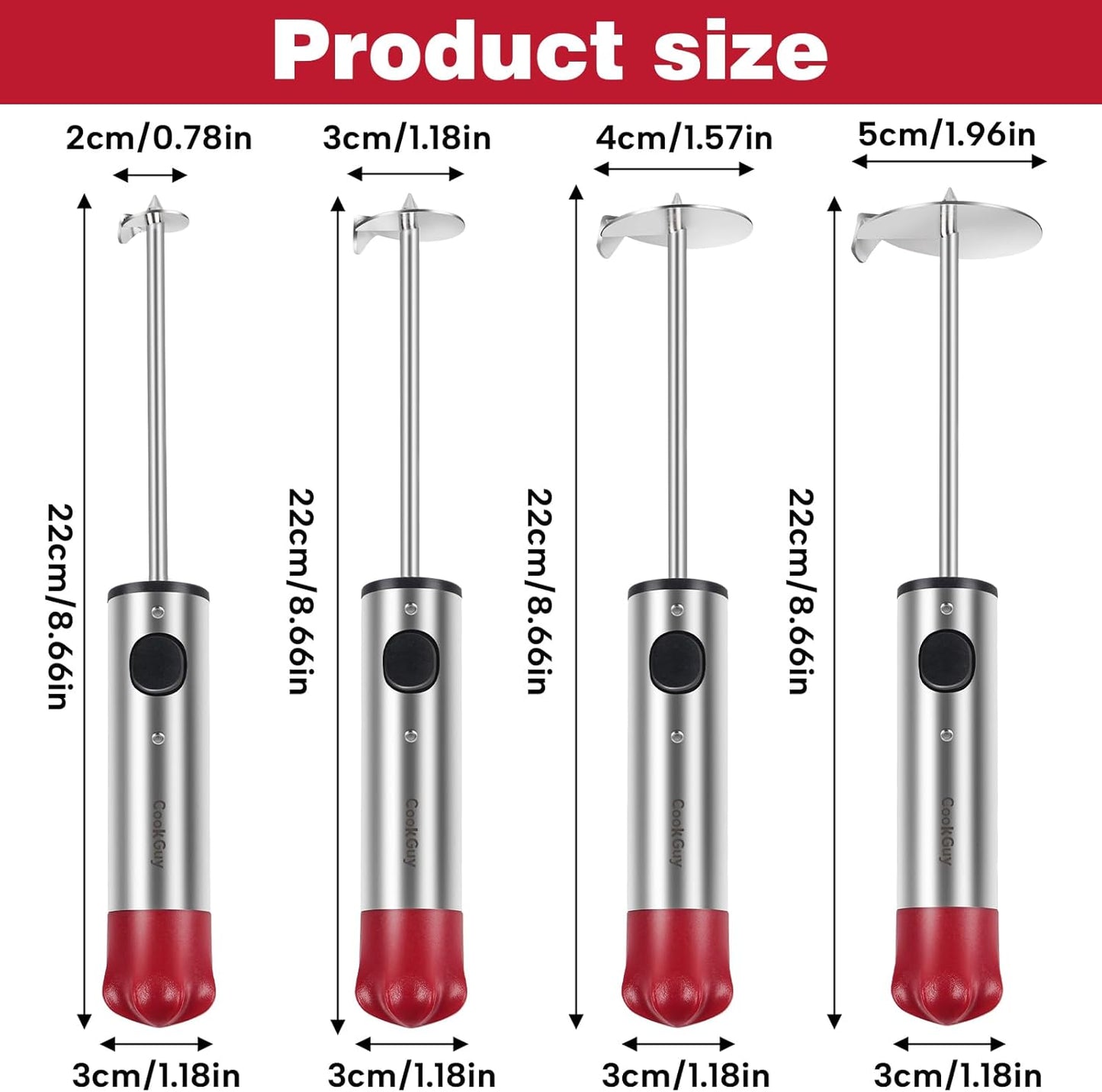 Cook Guy Vegetable Corer with Folding Fruit Knife - Multi-Purpose Sharp Blade Veggie Corer Drill for Zucchini, Potatoes, Carrots - Ergonomic Anti-Slip Handle, 4 Sizes for Coring and Hollowing