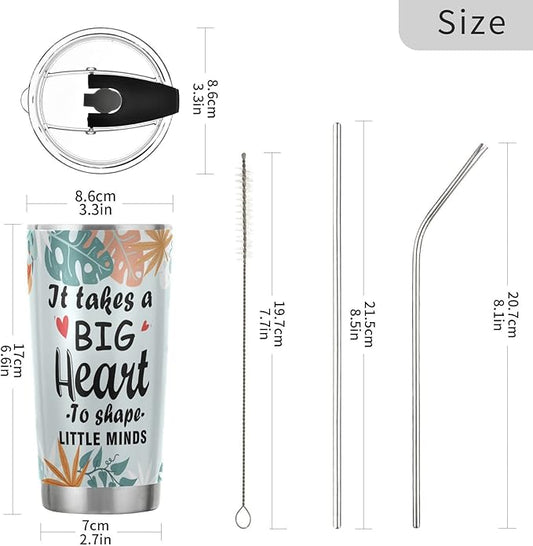 JUDIAN Teacher Gift for Women Teacher Appreciation Gifts From Students 20 Oz Insulated Stainless Steel Tumbler Travel Coffee Mug