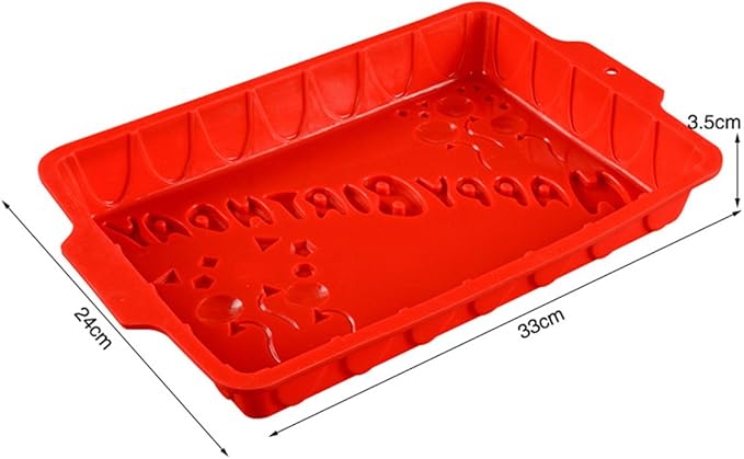FantasyDay 13'' Happy Birthday Cake Mold Silicone Baking Molds Party Cake Bakeware for Your Birthday Dessert, Cake, Bread, Tart, Pie, Flan and More #7