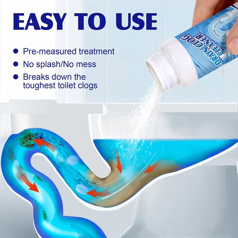 4Pack Safe & Powerful Upgraded Sink Drain Cleaner - Multi-Purpose Pipe Unclogging Agent for Kitchen and Home Drains