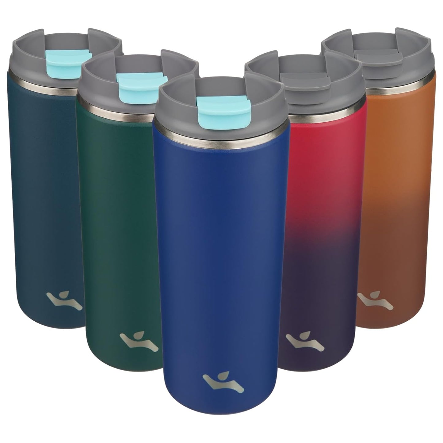 Tumbler with Lid, 16 oz Travel Coffee Mug Double Wall Vacuum Stainless Steel Thermal Metal Cup Insulated Water Bottle,Sapphire