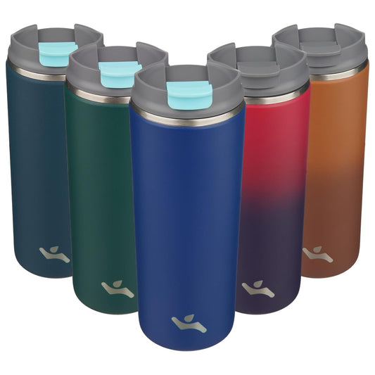 Tumbler with Lid, 16 oz Travel Coffee Mug Double Wall Vacuum Stainless Steel Thermal Metal Cup Insulated Water Bottle,Sapphire