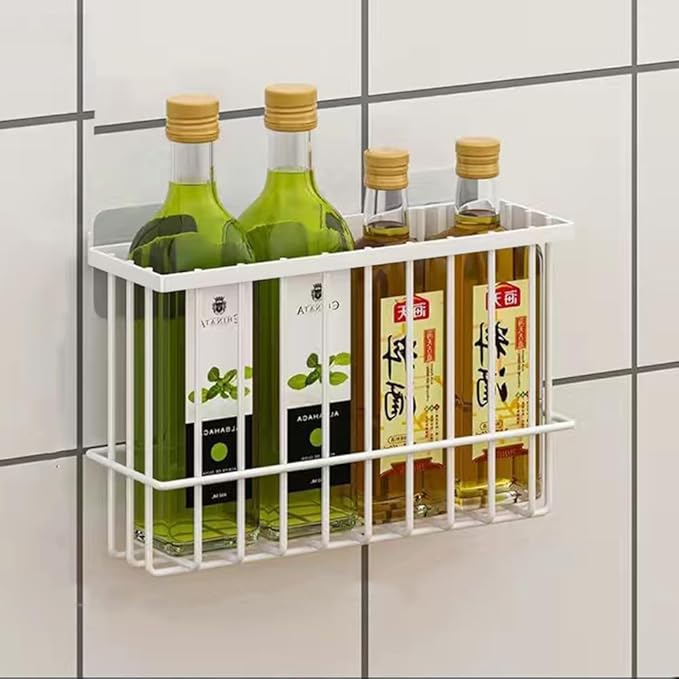 2 Piece Kitchen Cabinet Door Storage Box,Self Adhesive Wall Mounted Storage Boxes,Wardrobe/Bathroom/Refrigerator Small Items Organizer Storage Box (White)