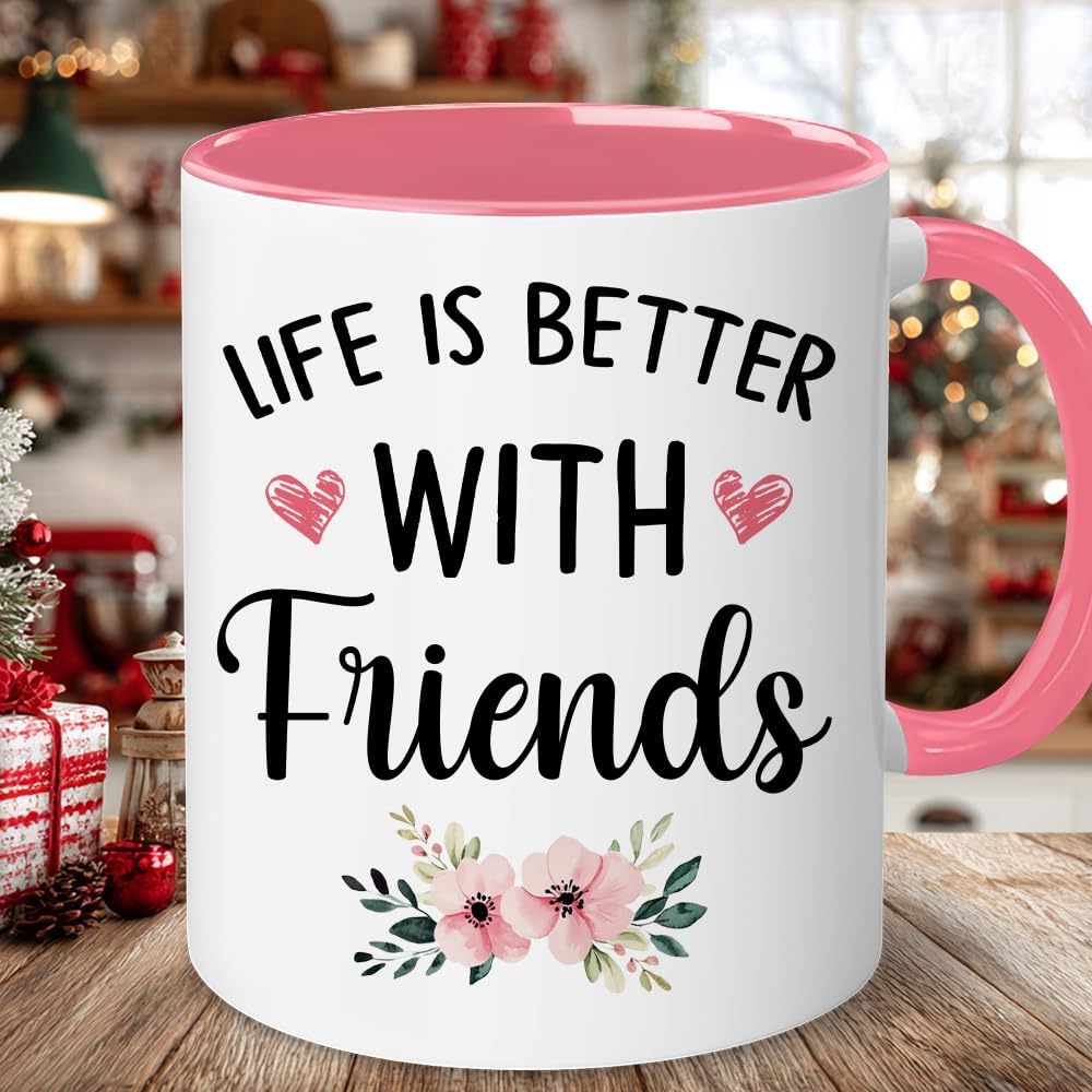 Personalized Bestie Cup - Christmas, Birthday Friendship Gifts With Custom Name, Avatar And Choose Quote - Gifts For Besties, BFF, Female Friend, Sister - Friendship Day Gift For Women, Her