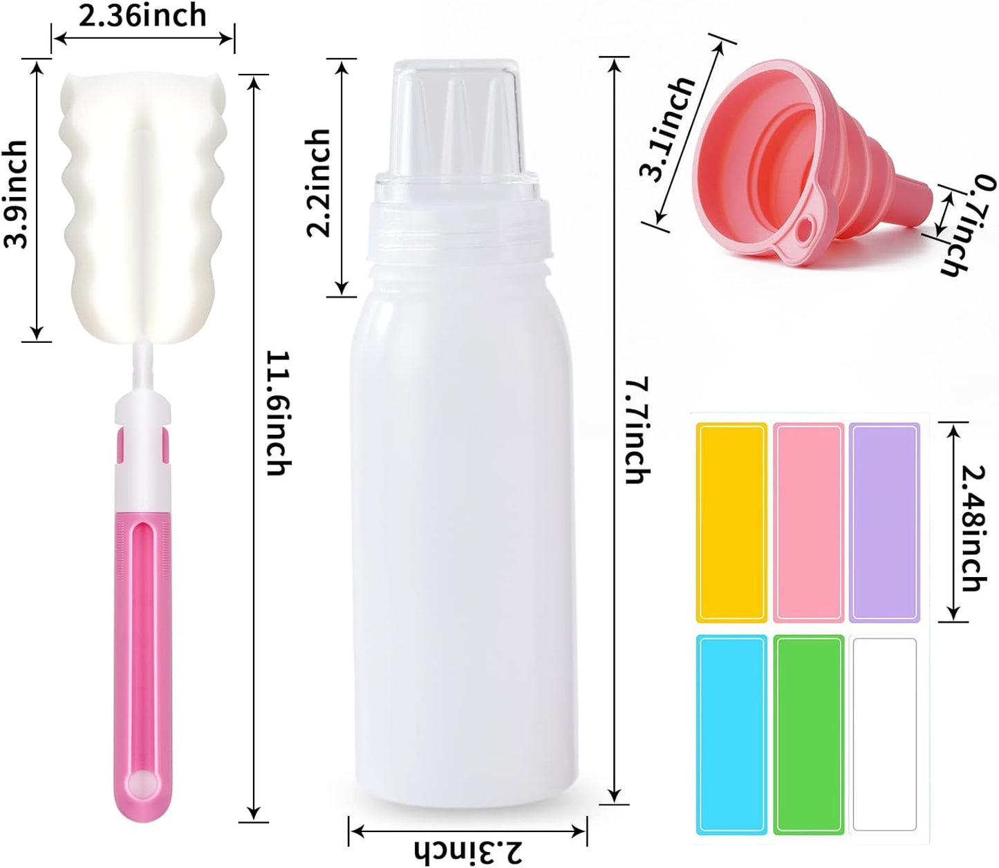 3 Hole Squeeze Bottles for Sauces Plastic Condiment Squeeze Bottles Ketchup Dispenser Salad Dressing Container Squirt Kitchen Squeeze Bottles for Oil BBQ Paint Pancake Art 3 Pcs 13oz/380ML