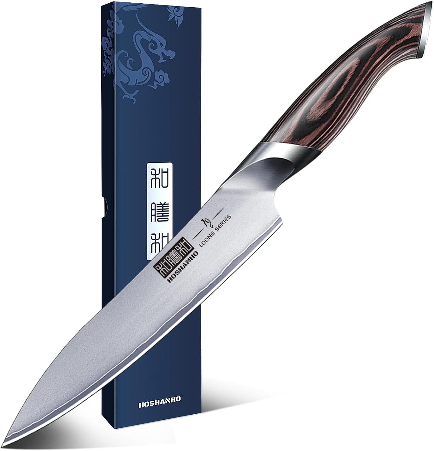 HOSHANHO 6 Inch Kitchen Knife, Ultra Sharp Japanese High Carbon Stainless Steel Chef Knife, Multipurpose Kitchen Utility Knife with Ergonomic Pakkawood Handle