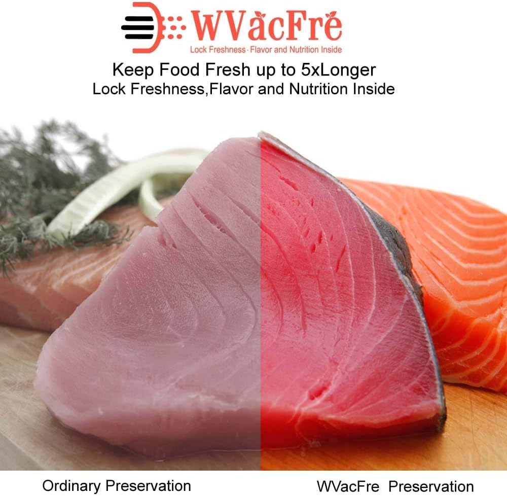 3Pack 8''x20' Food Vacuum Sealer Bags Rolls with Commercial Grade,BPA Free,Heavy Duty,Great for Food Vac Storage or Sous Vide Cooking