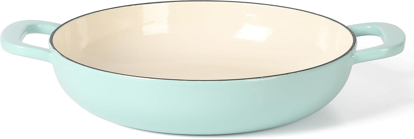 Martha Stewart 3.5-Quart Enameled Cast Iron Dutch Oven Braiser - Martha Blue