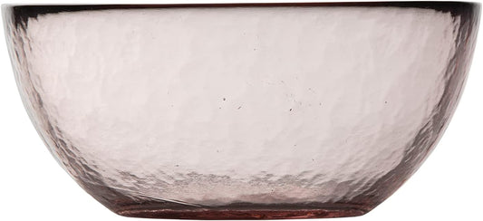 Fortessa Los Cabos Glass Dinnerware Collection, Cereal Salad Fruit Bowl (Set of 4), 6 Inch/21oz, Pink