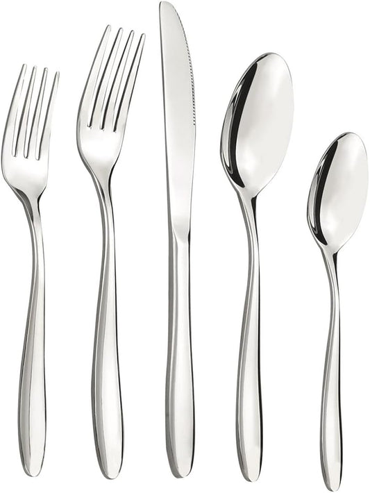 Ramddy 18/10 Stainless Steel Flatware Set for 12, Silverware Set