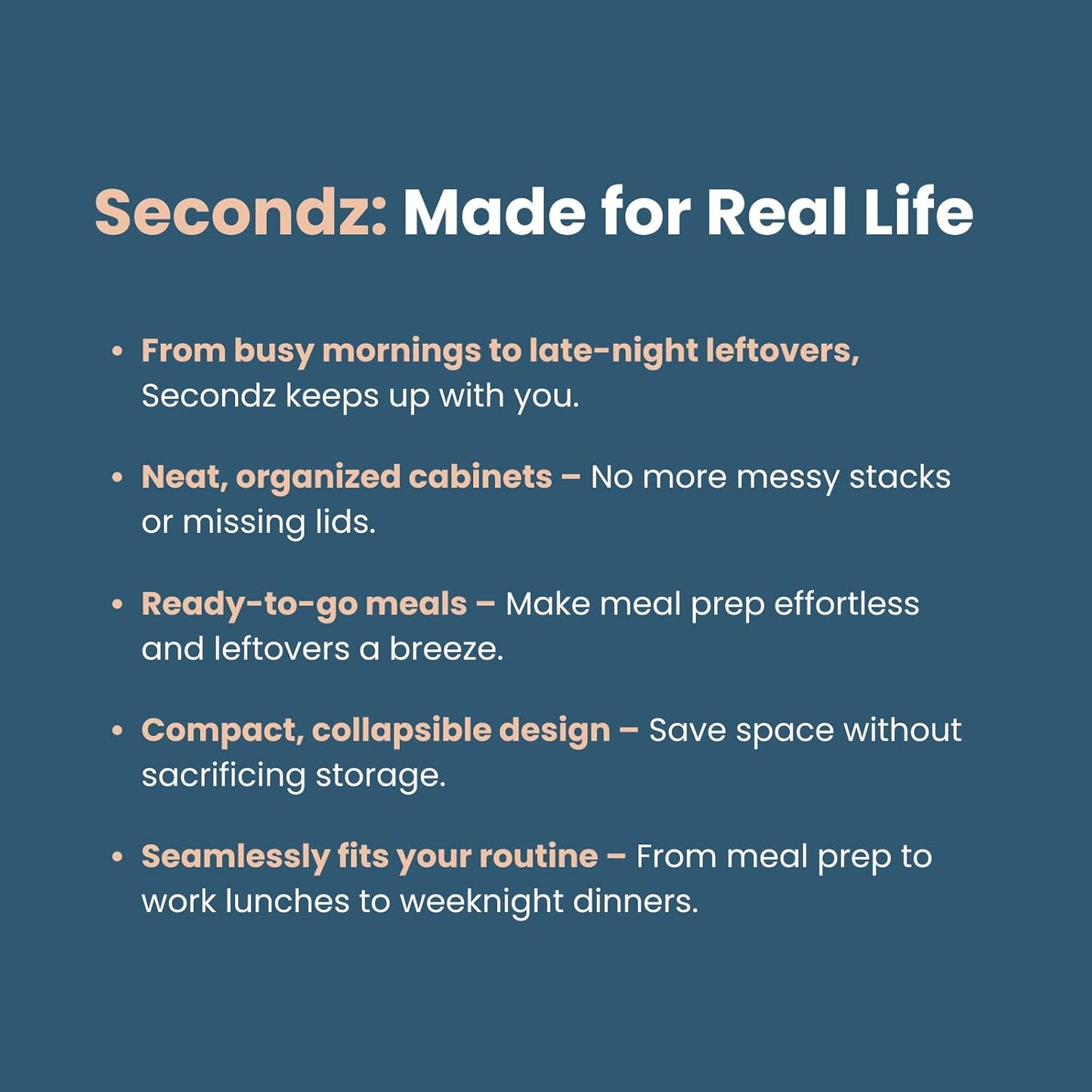 Drip EZ Secondz Collapsible Food Storage Containers (set of 3) - Meal Prep, Leftovers, Lunch, Camping, Hiking - Dishwasher & Microwave Safe - BPA-free Silicone - Locking Lids - Charcoal