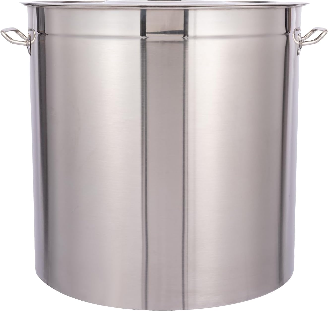 Stock Pot with Lid, 201 Stainless Steel Big Pots for Cooking, 104 Quart Stockpots with Hanging Lid and Handle, Anti-Corrosion, Anti-Rust, Used for Induction Stoves, Gas Stoves, Electric Stoves