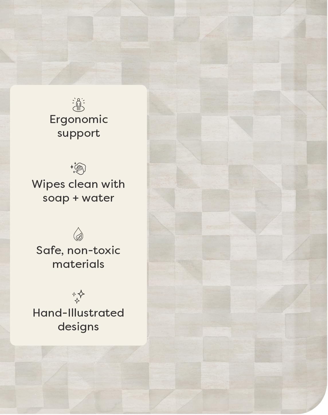 House of Noa Nama Standing Mat – Anti-Fatigue Cushioned Kitchen Mats for Floor | Ergonomic Bounce-Back Foam Kitchen Mats | Anti-Fatigue Mats for Kitchen & Standing | Georgia Clay | 22"x54"