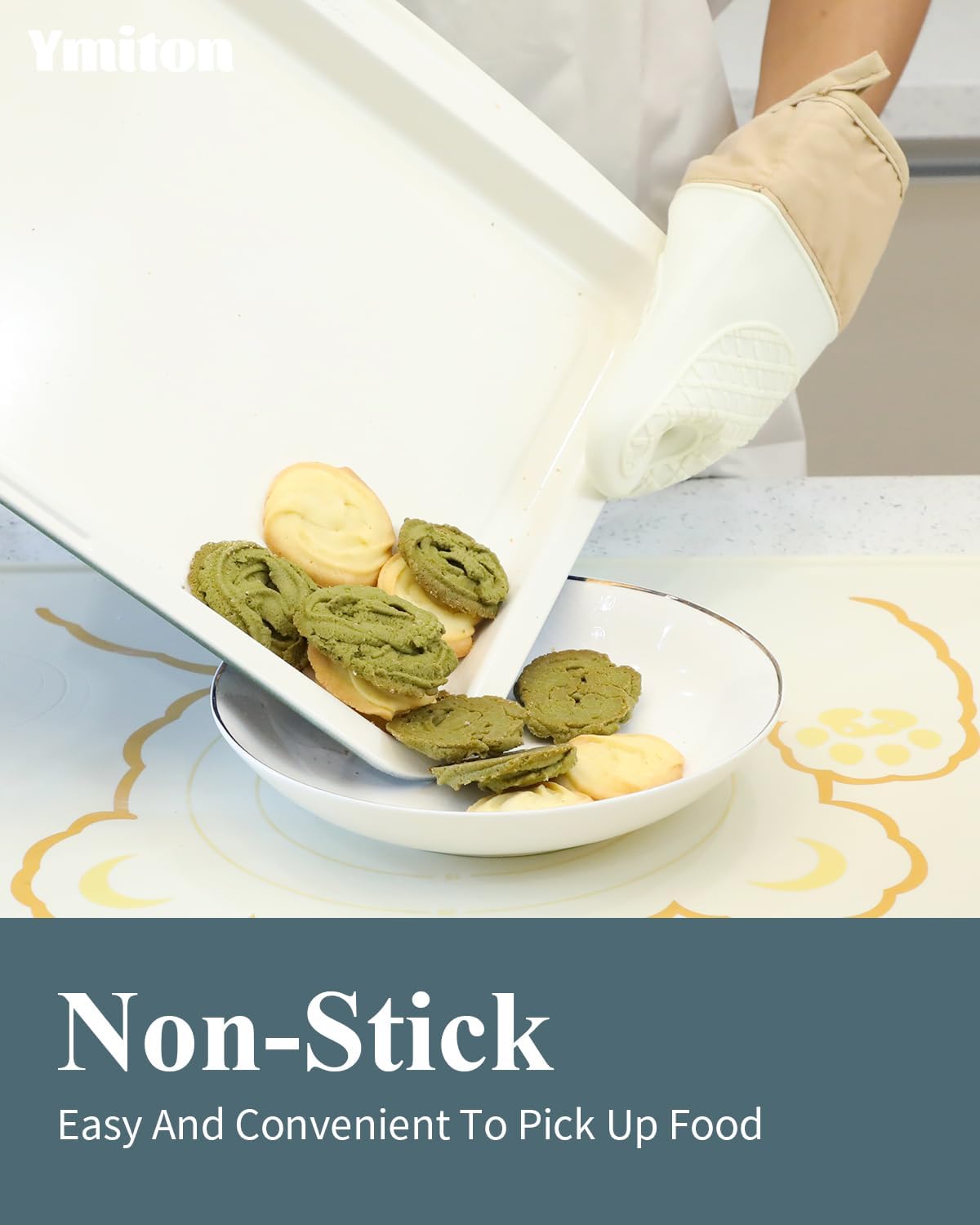 Ceramic Nonstick Baking Pans Set, Non Toxic 30 PCS Stackable Bakeware Sets, 550°F Oven Safe Baking Sheet & Pans, Warp-Free, Dishwasher Safe, PTFE/PFOA/PFOS-Free (Green)