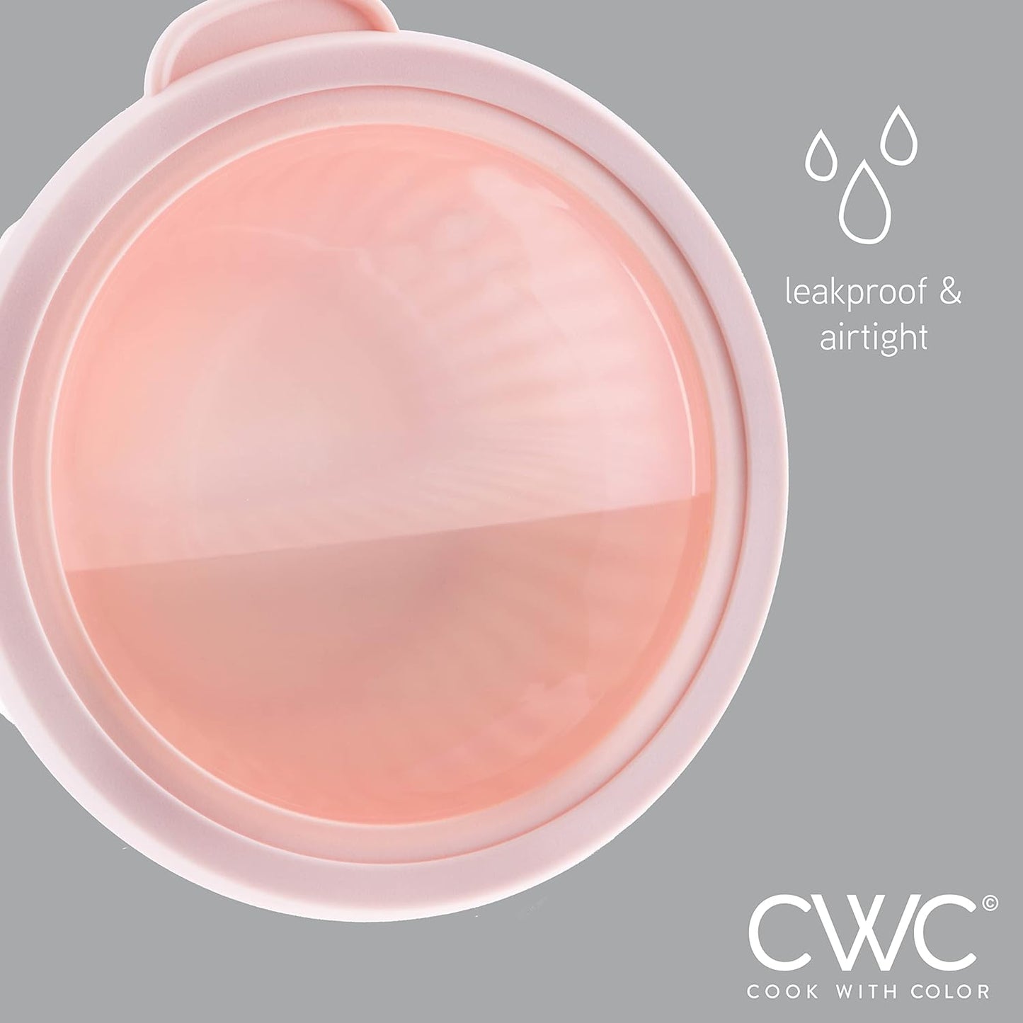 COOK WITH COLOR Prep Bowls with Lids- Wide and Deep Nesting Plastic Small Mixing Bowl Set with Lids, 8 Piece Set - Deep Bowls, Rose