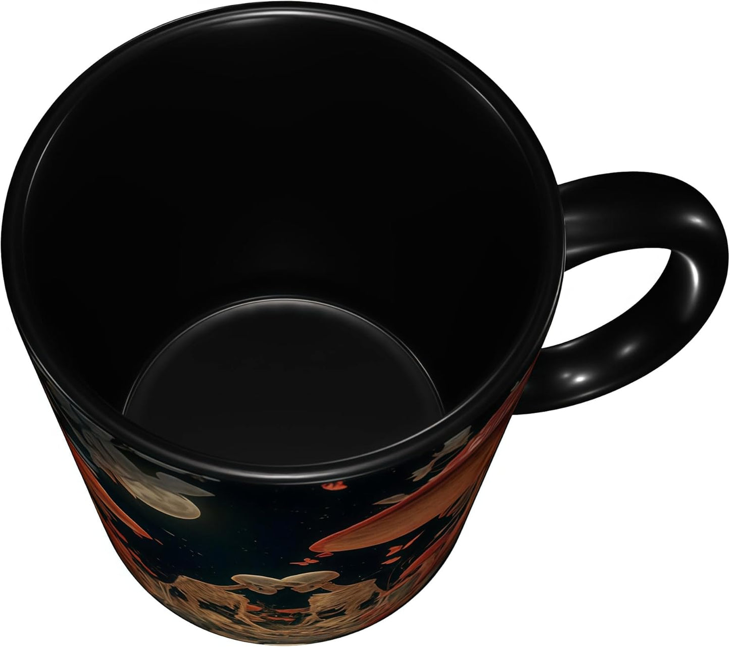 FyLybois Skull Coffee Mug Ceramic Coffee Cup with Handle Microwave Safe for Home or Office Gifts for Women and Men (Mushroom)