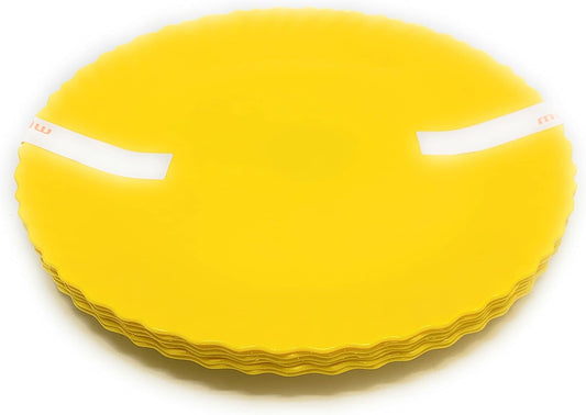 Mintra Home Curly Collection (11.75in Large Plate 6pk, Yellow)