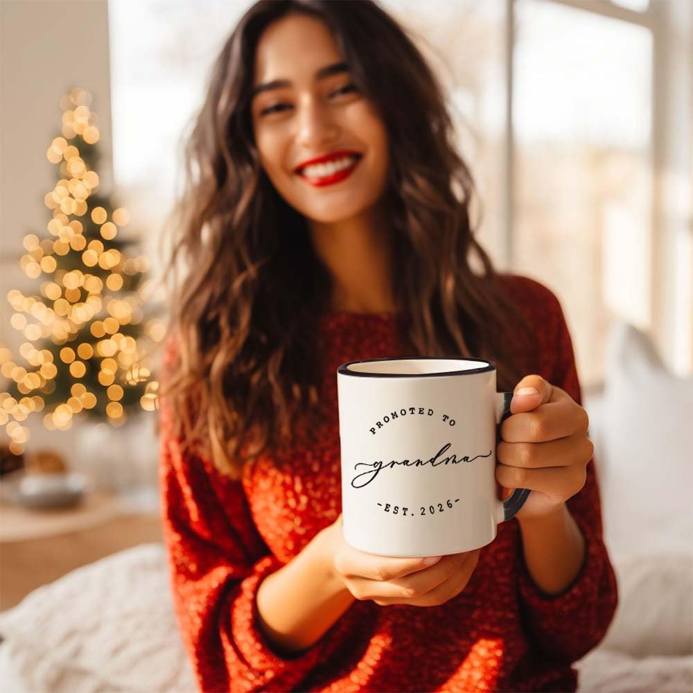 2PCS Mugs Promoted to Grandparents Grandma Grandpa 2026 Mugs - Pregnancy Announcement for Grandparents Mug Set - Grandma And Grandpa Announcement Gifts