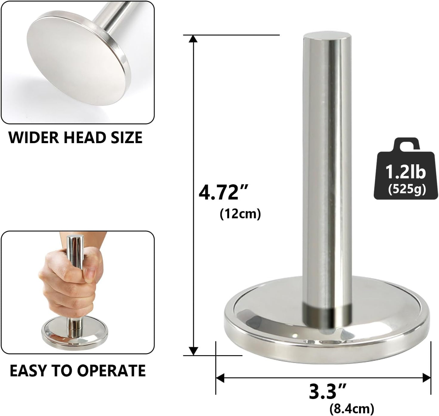 KAYCROWN Meat Tenderizer Hammer, Meat Pounder Flattener, Stainless Steel Kitchen Meat Mallet for Flattening Steak Beef Poultry, Meat Pounder Tenderizer, Chicken Flattener Tool