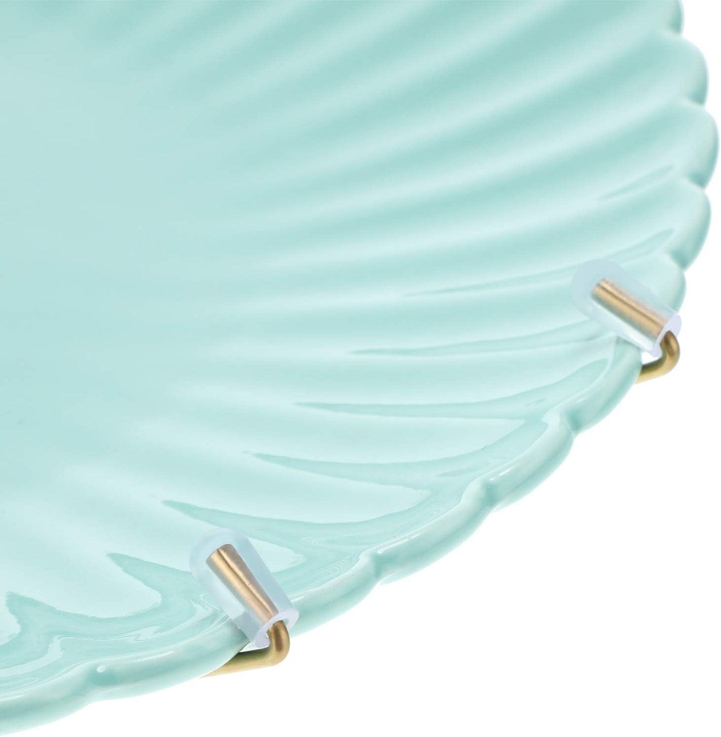 Hotop 12 Pieces Plate Hangers for Wall 8/12/14 Inch Stainless Steel Wire Invisible Plate Hangers Heavy Duty Display Holders with 12 Pieces Hooks for Wall Decorative(Gold)