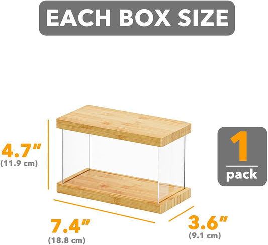 SpaceAid Bamboo Food Storage Container - Airtight Cereal Containers with Lids, Kitchen Cereal Canisters Pantry Organizers and Storage for Rice, Flour, Coffee, Snack, Extra Small 1 Pack