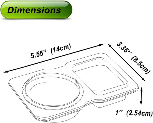 Snack Containers Vacuum-Sealed 20 Pack Dual-Compartment Lunchable BPA-Free Box with Lids Condiment Cups for Dipping Sauce Fruit Salad Dressing Office School Picnic Lunch for On the Go Take Out Foods