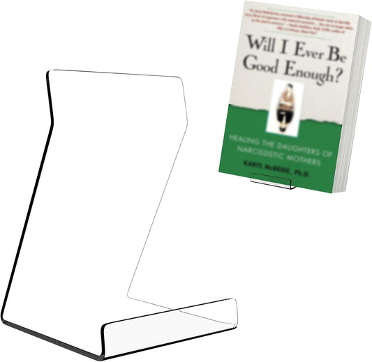 Boloyo Acylic Upright Display Stand, 10PC 6 Inch Clear Display Holder Easel Base Picture Frame for Home Office School Store to Display Book, Vinyl Record, Album, LP Cover, Artworks, CDs